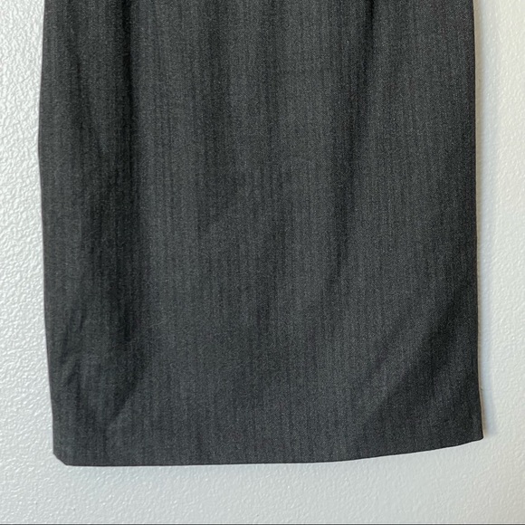 Zara Basic Sleeveless Faux Leather Peplum Herringbone Gray Career Dress Size XS - Picture 5 of 11